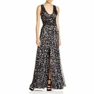 NWT Parker Maxi Dress Black with Silver Size 4
